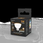 Лампа светодиодная LED 5 Вт 500 лм 3000К софит MR16 теплый GU5.3 AC/DC 12В низковольтная Black Gauss