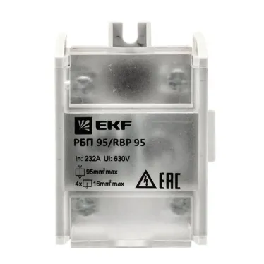 Блок распределительный проходной РБП 95 (1х95 - 4х16мм2) 232/100 А PROxima