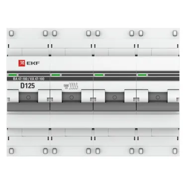 Выключатель автоматический четырехполюсный 125А D ВА 47-100 10кА PROxima