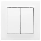 Выключатель Минск двухклавишный СП проходной 10А белый