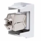 Розетка RJ-45 категория 6 экр Viva 1 модуль серая