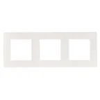 Рамка для розеток и выключателей Серия 12 12-5103-01 на 3 поста, Сатин, белый