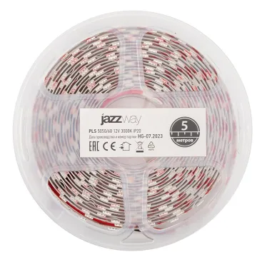 Лента светодиодная LEDx60/м 5м 14.4Вт 12В IP20 теплый белый