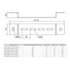Скоба подвеса нижняя 150мм (2мм) HDZ