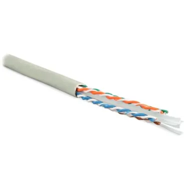 Витая пара U/UTP кат 6 4 пары AWG23 solid с разделителем IN LSZH нг(А)-HF серый 100м