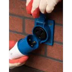 Розетка кабельная 32А 2Р+Е IP44 скрытая 220В 423