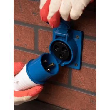 Розетка кабельная 32А 2Р+Е IP44 скрытая 220В 423