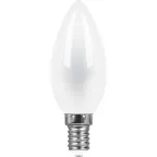 Лампа светодиодная LED 9вт Е14 теплый матовая свеча FILAMENT