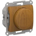 GLOSSA СВЕТОРЕГУЛЯТОР (диммер) повор-нажим, LED, RC, 400Вт, мех., ДЕРЕВО ДУБ