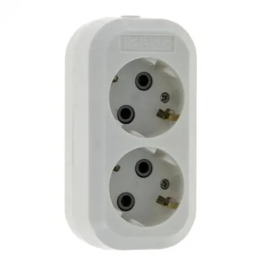 Колодка 2 гнезда c заземлением 16А Эксперт