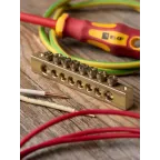 Шина нулевая 8х12мм 125А 8 отверстий крепеж по краям латунь PROxima