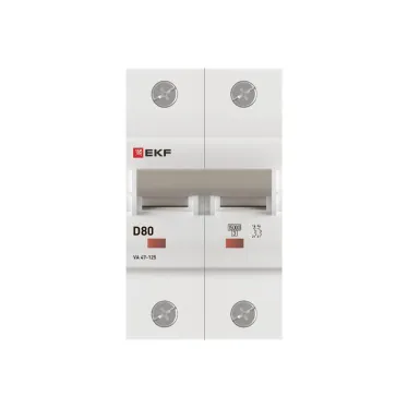 Автоматический выключатель ВА 47-125 2P 80А (D) 15кА PROxima