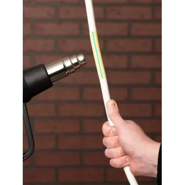 Трубка термоусаживаемая ТУТ нг 16/8 желто-зеленая в отрезках по 1м PROxima