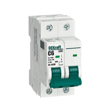 Выключатель автоматический без теплозащиты 2P 6А х-ка C 6кА ВА-103M