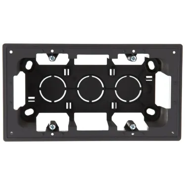 Коробка монтажная для накладного монтажа на 2 модуля, графит