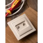 Розетка RJ-45+Phone СП бежевый Минск