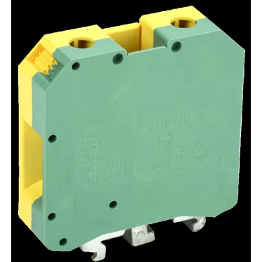 Клемма ЗНИ-70 мм.кв. ЗЕМЛЯ желто-зеленая