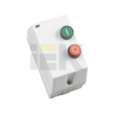 Пускатель магнитный КМИ 18А катушка управления 380В АС IP54 с кнопками П+С РТИ-1321