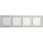 GLOSSA Рамка 4 поста вертикальная перламутр