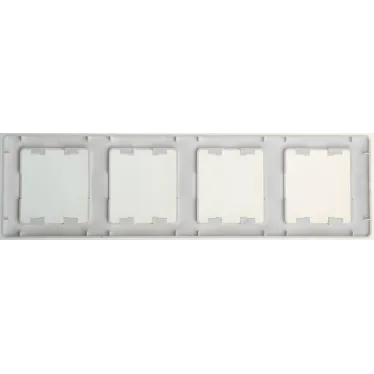 GLOSSA Рамка 4 поста вертикальная перламутр