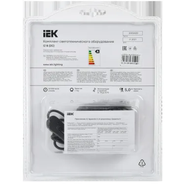 Комплект светодиодной подсветки ''Сделай сам'' (лента LED 5м LSR-2835W60-4,8-IP65-12В + драйвер + выключатель) IEK