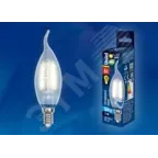 Лампа светодиодная LED-CW35-6W/WW/E14/FR PLS02WH LED. "свеча на ветру", мат.. Серия Sky. 3000К . | UL-00000306 | Uniel