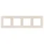 Рамка для розеток и выключателей Серия 12 12-5104-02 на 4 поста, Сатин, слоновая кость