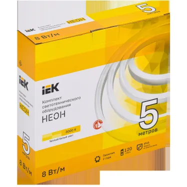 Комплект светодиодной подсветки ''Неон'' (лента LED 5м LSR5-2835WW120-8-IP65-220В + драйвер) IEK