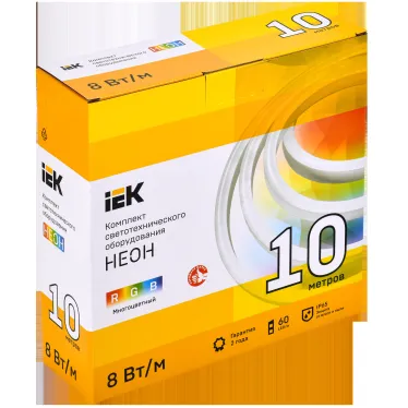 Комплект светодиодной подсветки ''Неон'' (лента LED 10м LSR5-5050RGB60-8-IP65-220В + драйвер) IEK