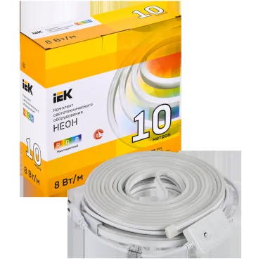 Комплект светодиодной подсветки ''Неон'' (лента LED 10м LSR5-5050RGB60-8-IP65-220В + драйвер) IEK