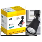 LIGHTING Светильник светодиодный трековый ДТО 1403 10Вт 4000К однофазный 50град черный IEK