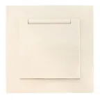 Валенсия розетка 1-местная с/з 16А кремова с крышкой и защ. штор.