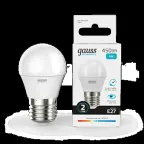Лампа светодиодная LED 6 Вт 450 лм 4100К шар P45 нейтральный E27 AC 220В Elementary Gauss
