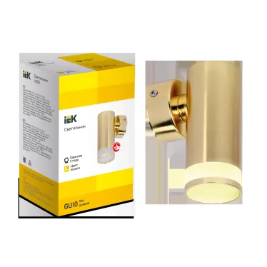 LIGHTING Светильник 4008 накладной настенный под лампу GU10 золото IEK
