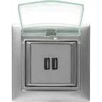 VALENA Рамка 1 пост алюминий IP44