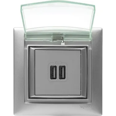 VALENA Рамка 1 пост алюминий IP44