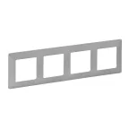 Valena LIFE Рамка 4 поста алюминий универсальная