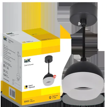 LIGHTING Светильник 4012 подвесной под лампу GX53 черный IEK