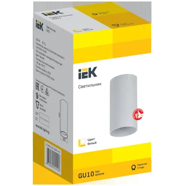 LIGHTING Светильник 4001 накладной потолочный под лампу GU10 белый IEK
