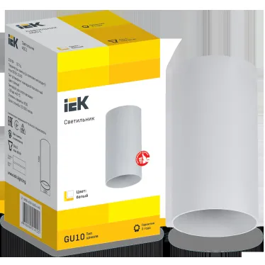 LIGHTING Светильник 4001 накладной потолочный под лампу GU10 белый IEK