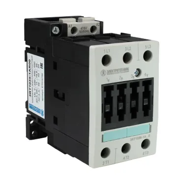 Контактор электромагнитный 3RT1035-1AR00, 3-пол., 40A, AC-3, 18,5кВт/400V, 415V AC, 50Гц, типоразмер S2, винтовые клеммы, IP20