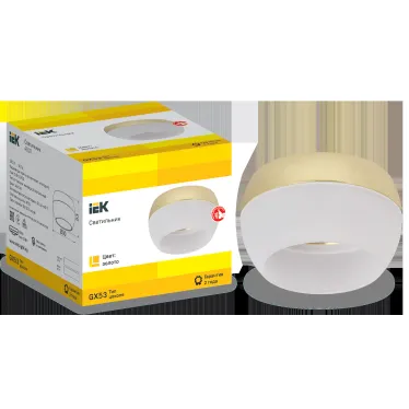 LIGHTING Светильник 4010 накладной потолочный под лампу GX53 золото IEK