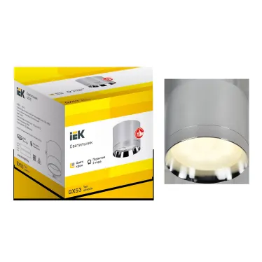 LIGHTING Светильник 4015 накладной потолочный под лампу GX53 хром IEK
