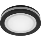 Светильник светодиодный ДВО-7w 4000K 560Лм с белой светодиодной подсветкой черный