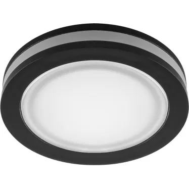 Светильник светодиодный ДВО-7w 4000K 560Лм с белой светодиодной подсветкой черный