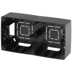 Коробка накладного монтажа 2 поста, Эра12, чёрный (10/100/800) 12-6102-06