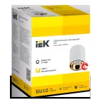 LIGHTING Светильник 4111 накладной потолочный под лампу GU10 белый/золото пластик IEK
