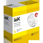 LIGHTING Светильник 4113 накладной под лампу GX53 белый IEK