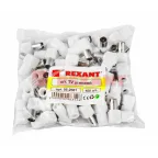 Разъем штекер TV без пайки белый угловой,