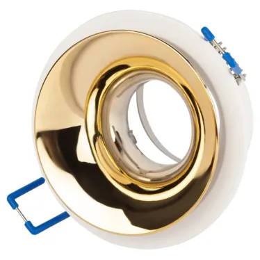 Встраиваемый светильник декоративный KL103 WH/GD MR16 GU5.3 белый золото